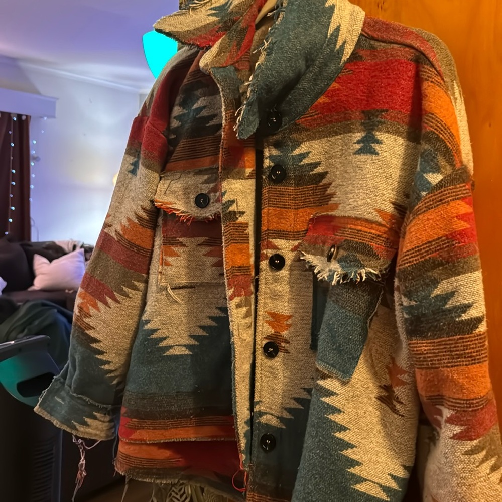 CUTE AZTEC WOMENS SHACKET
